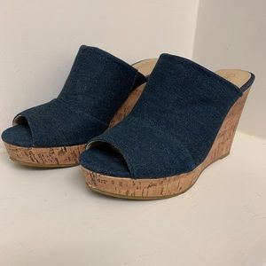 Denim Winona Wedge Sandals by Jessica Simpson